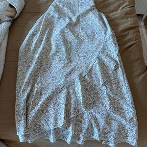 Floral Patterned Wrap Skirt